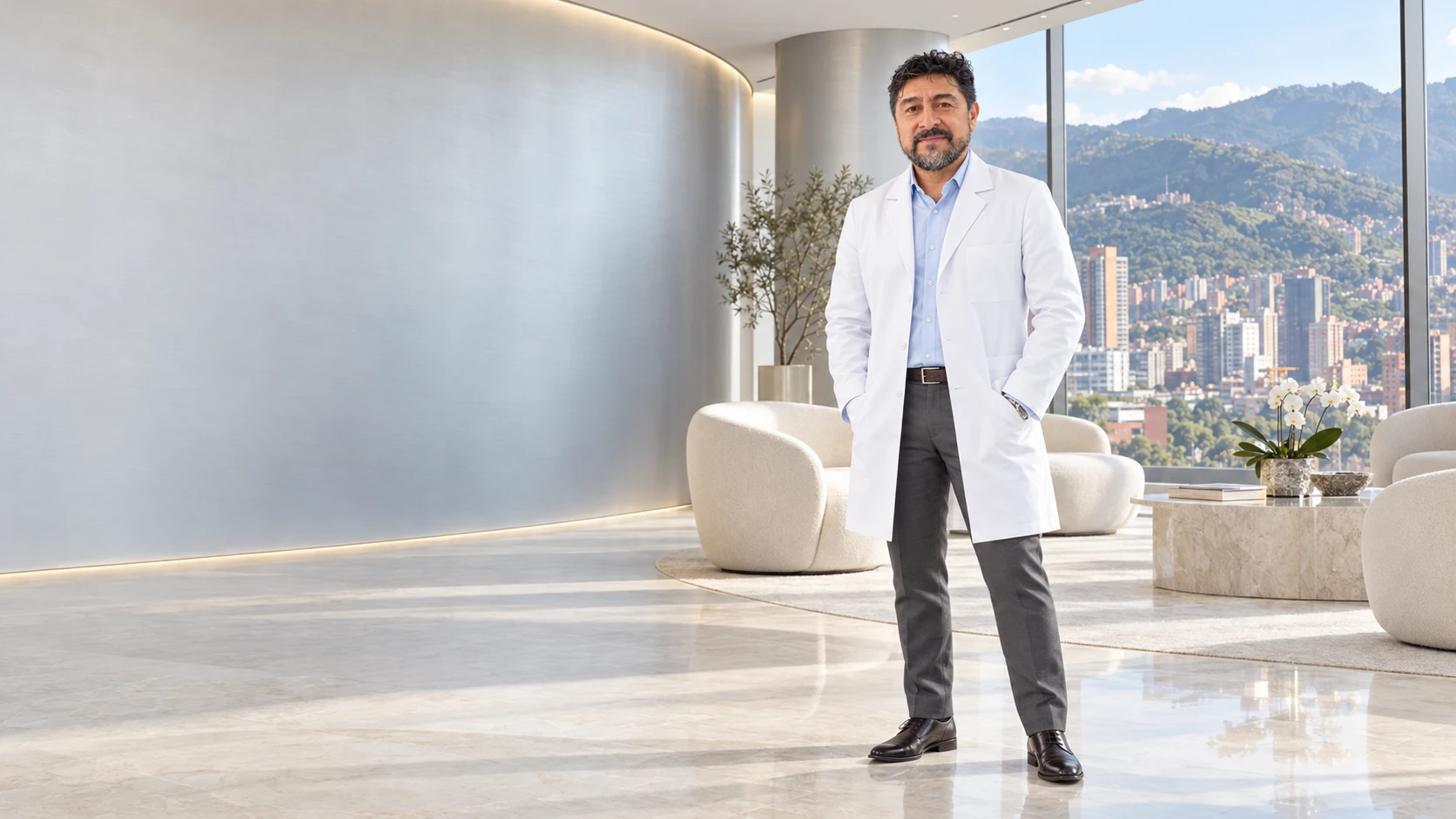 Dr. Gener Alejandro Fajardo Ruiz en un entorno editorial de Bogotá